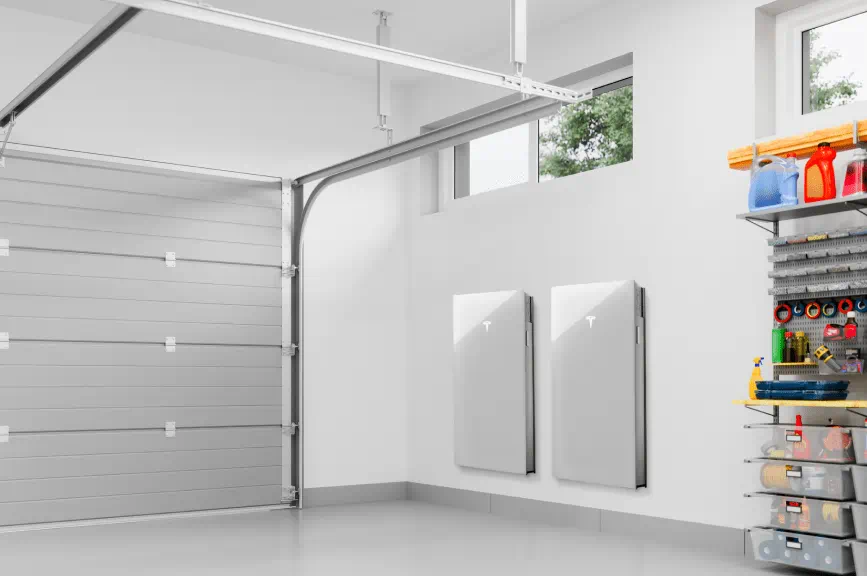 Home battery unit installed indoors without solar panels UK