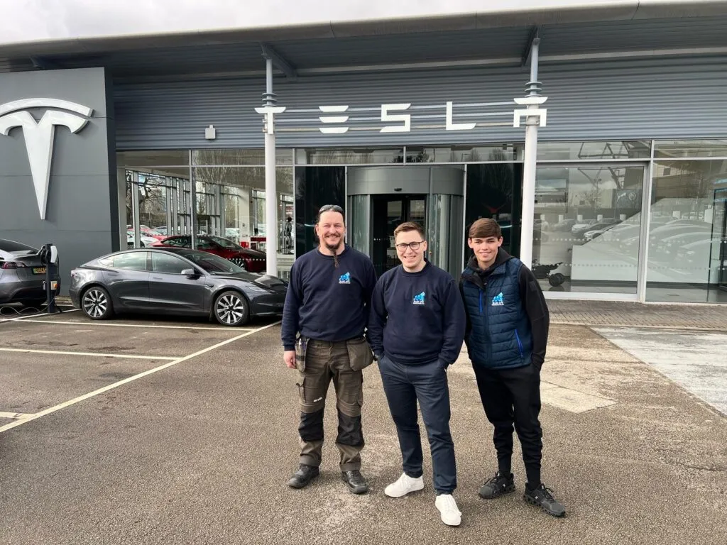 Blue Ape Renewables team at official Tesla training