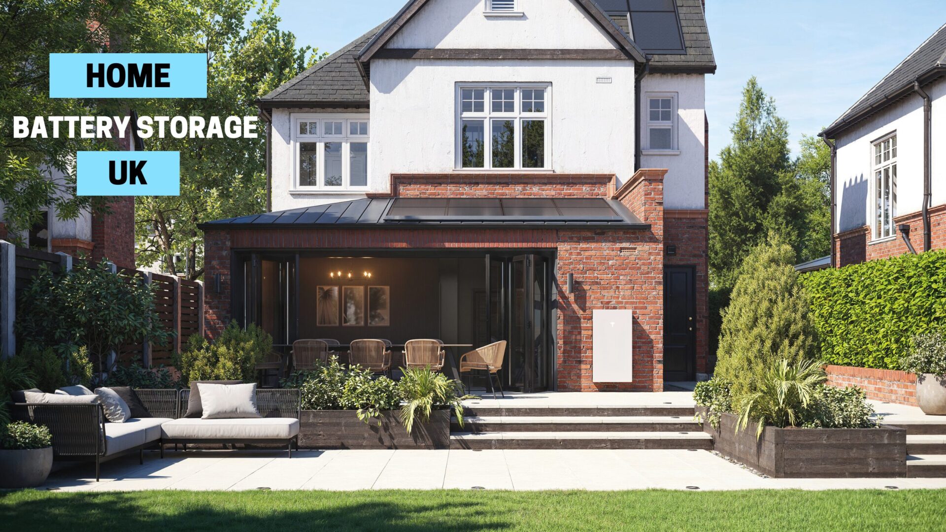 Home battery storage unit installed in a UK home