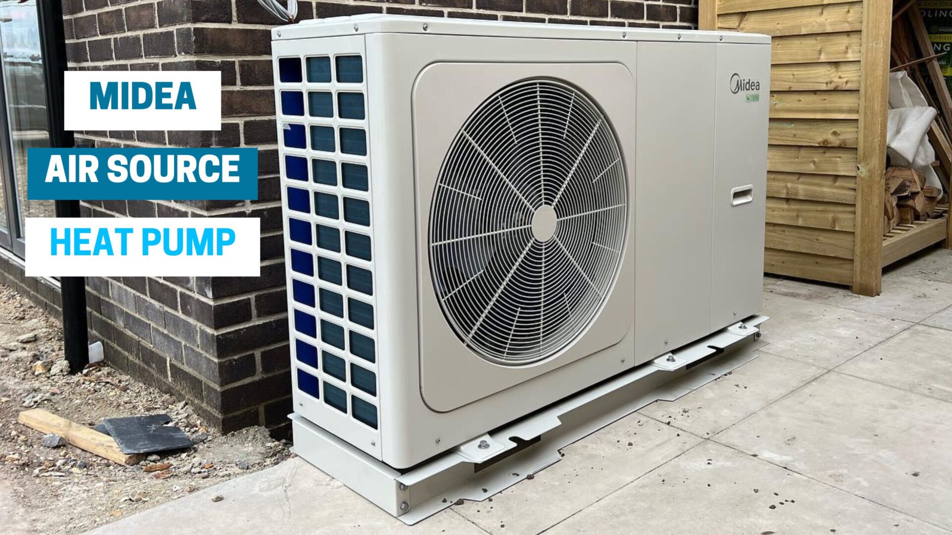 Midea Air Source Heat Pump installed on a UK home