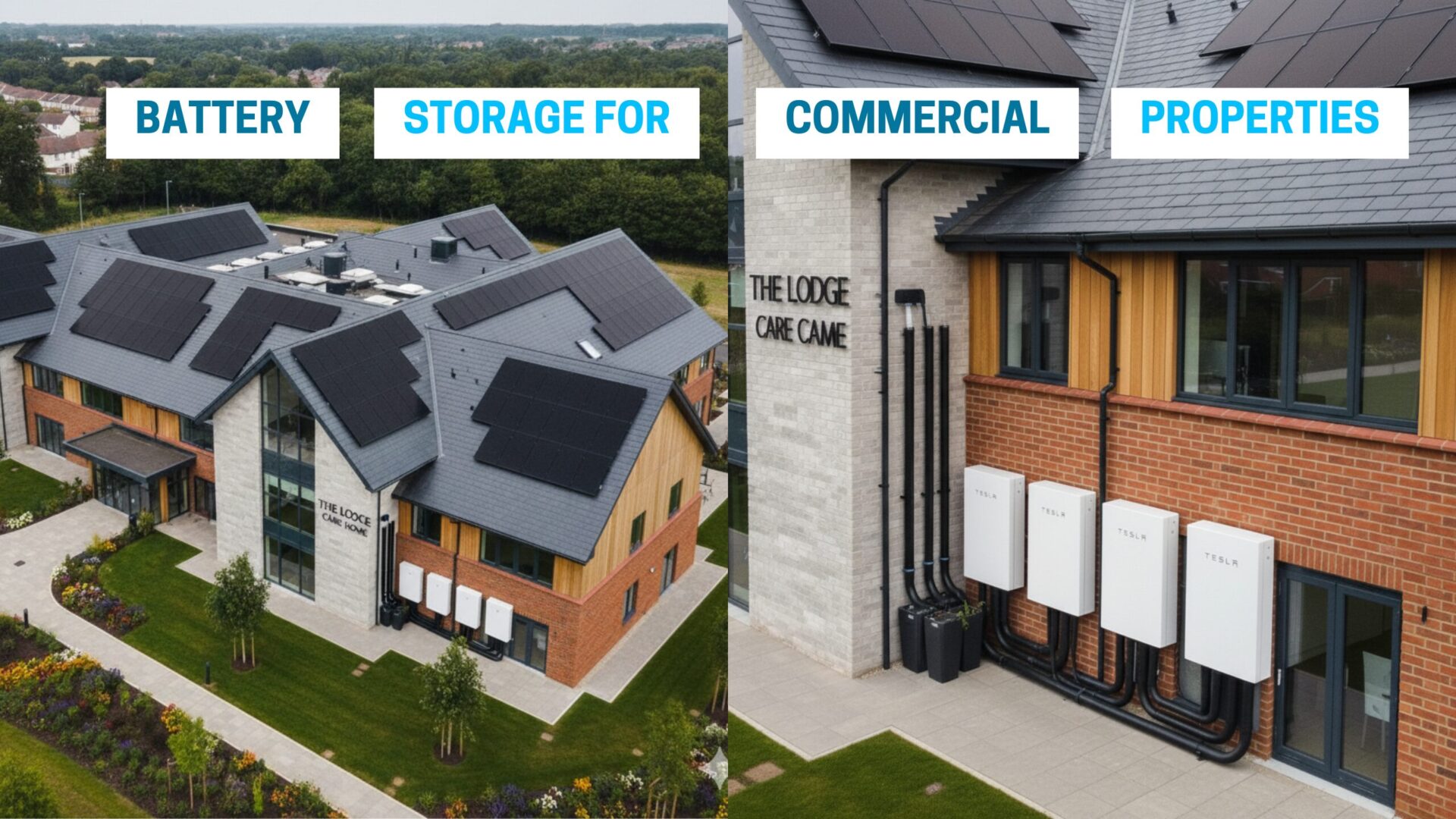 Commercial battery storage units for a care home